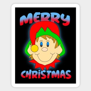 FESTIVE Merry Christmas Elf Gift Magnet